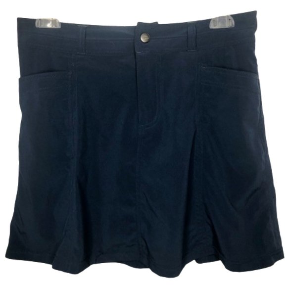 L.L. Bean Navy Runabout A-Line Skort Moisture Wicking Shorts - 6